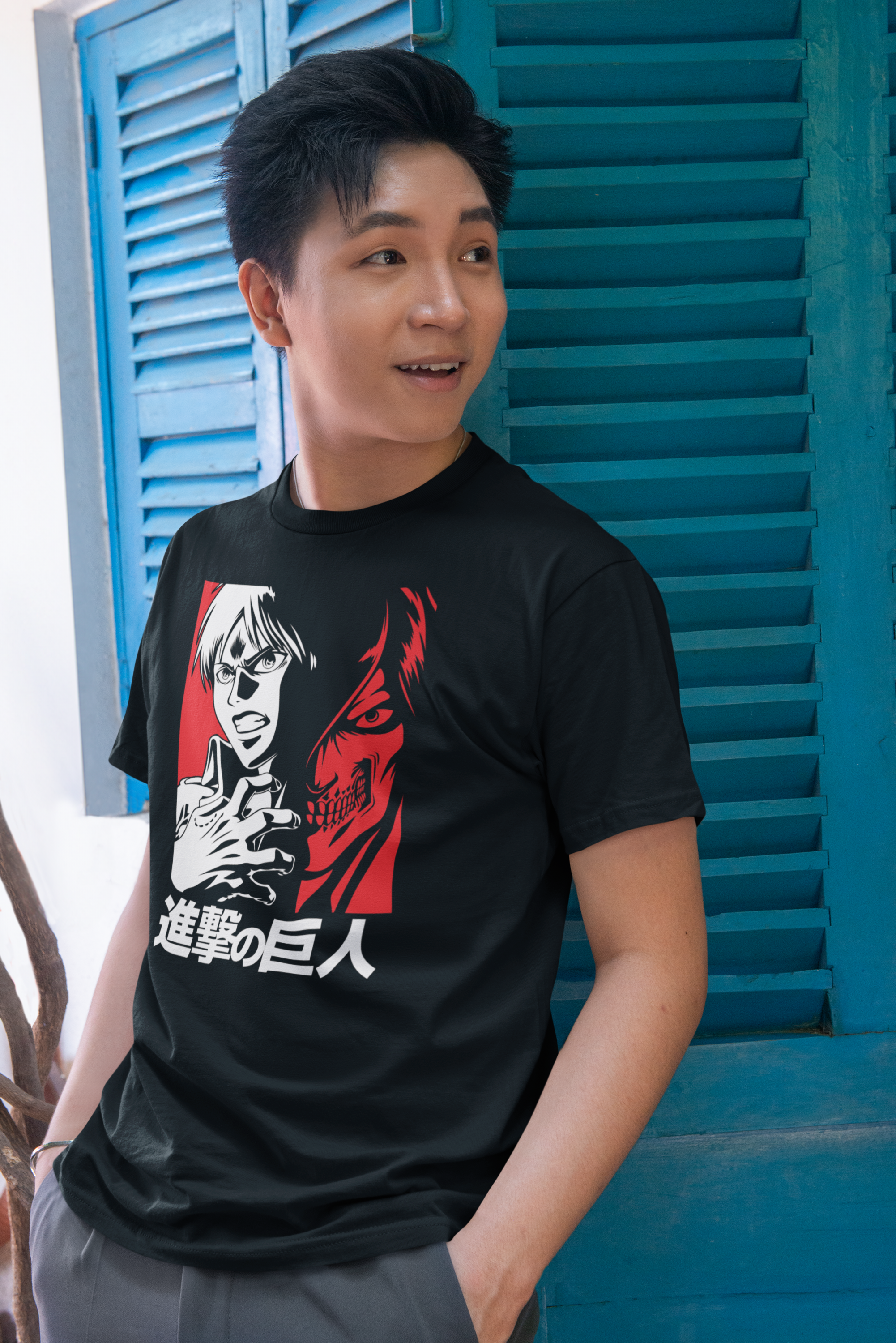 T-Shirt Anime Attacco dei Giganti – Levi Ackermann Design