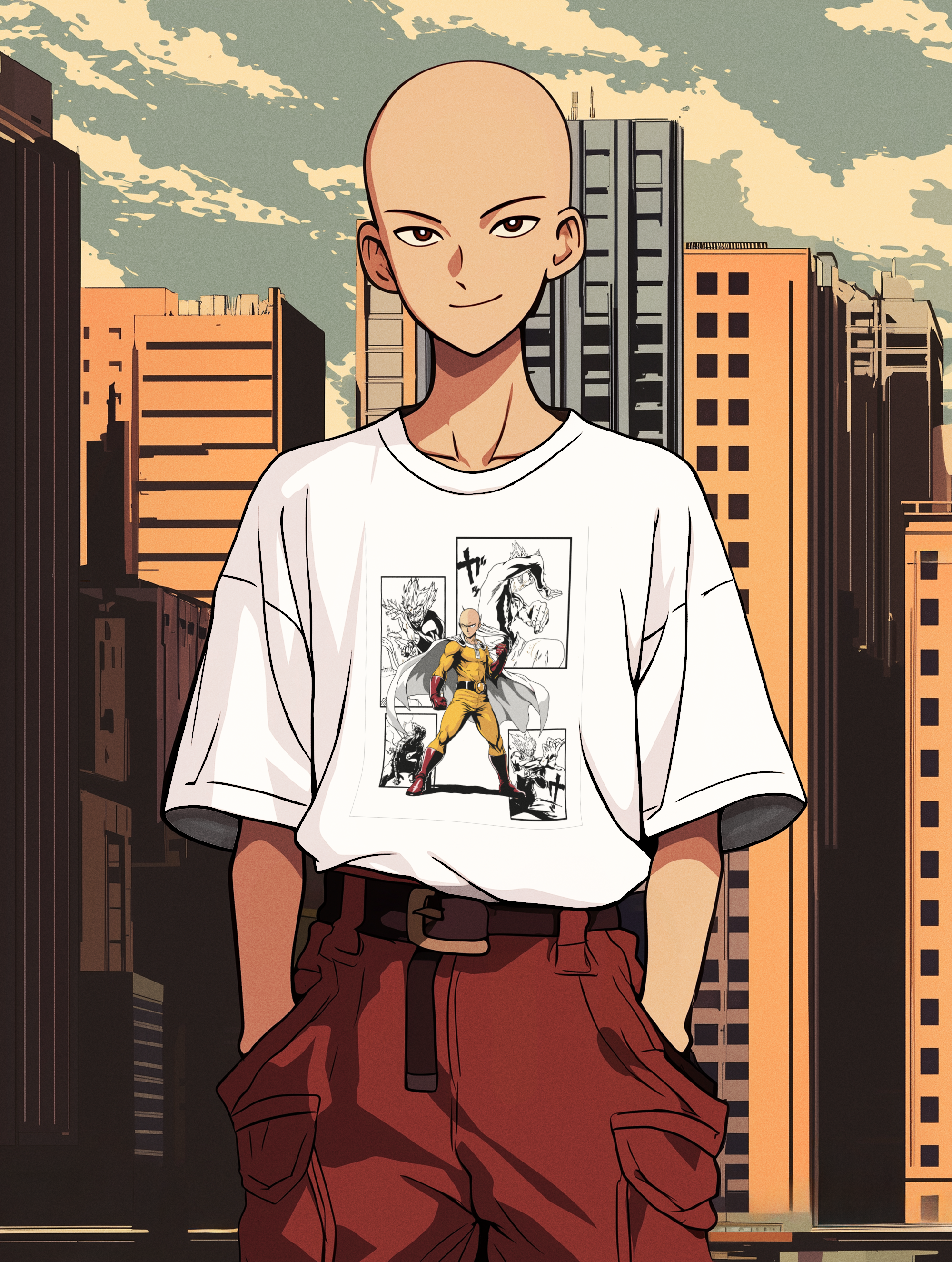 T-Shirt One Punch Man Saitama